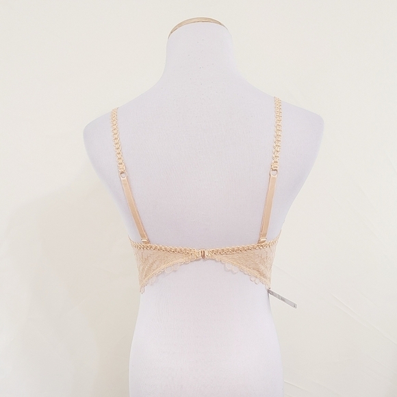 Free People Lucia lace underwire bra Wheat Sunset tan NEW Size 32B NWT - Picture 4 of 8